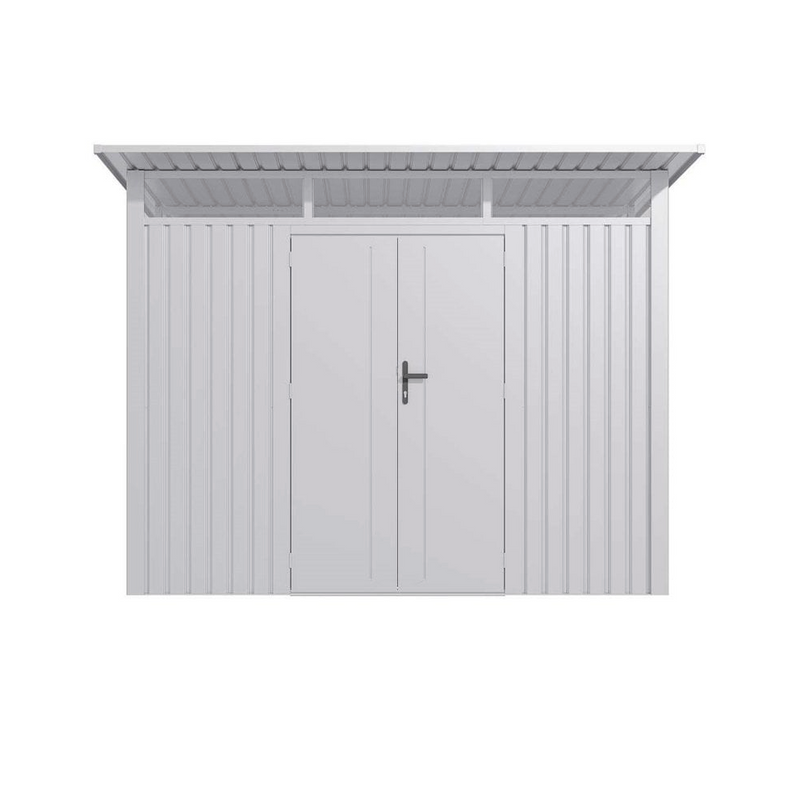 LOTUS MINOS 9.5 X 8.2 WHITE ALUMINIUM METAL SHED
