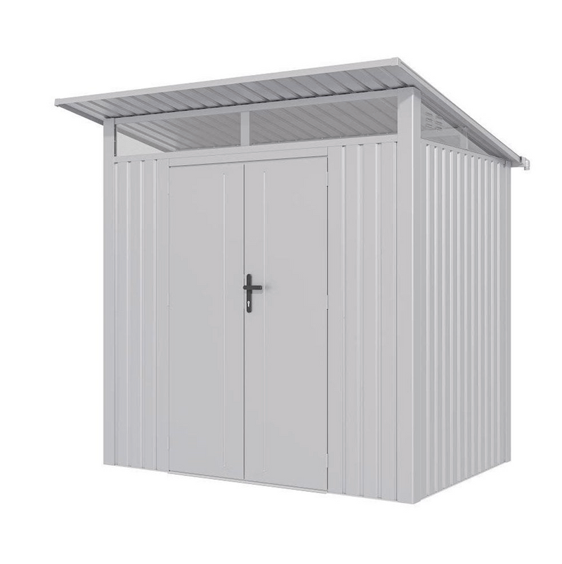 LOTUS MINOS 7.4 X 6.1 WHITE ALUMINIUM METAL SHED