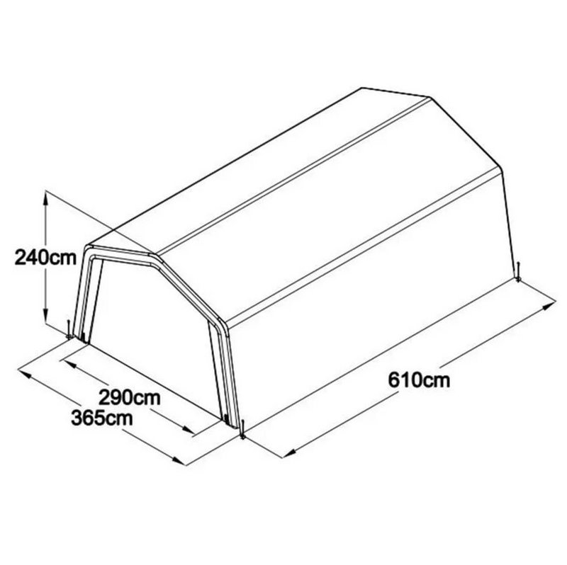 LOTUS POPULUS POP UP PORTABLE FABRIC SHED 12X20