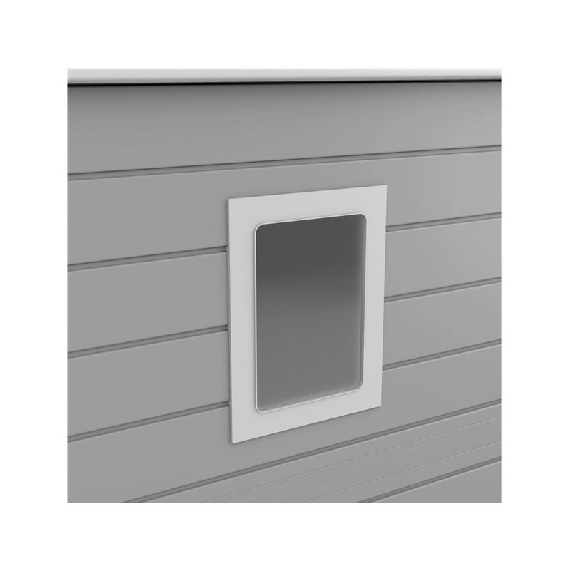 LOTUS VERITAS LEAN TO PLASTIC SHED LIGHT GREY WITH FLOOR 6X4