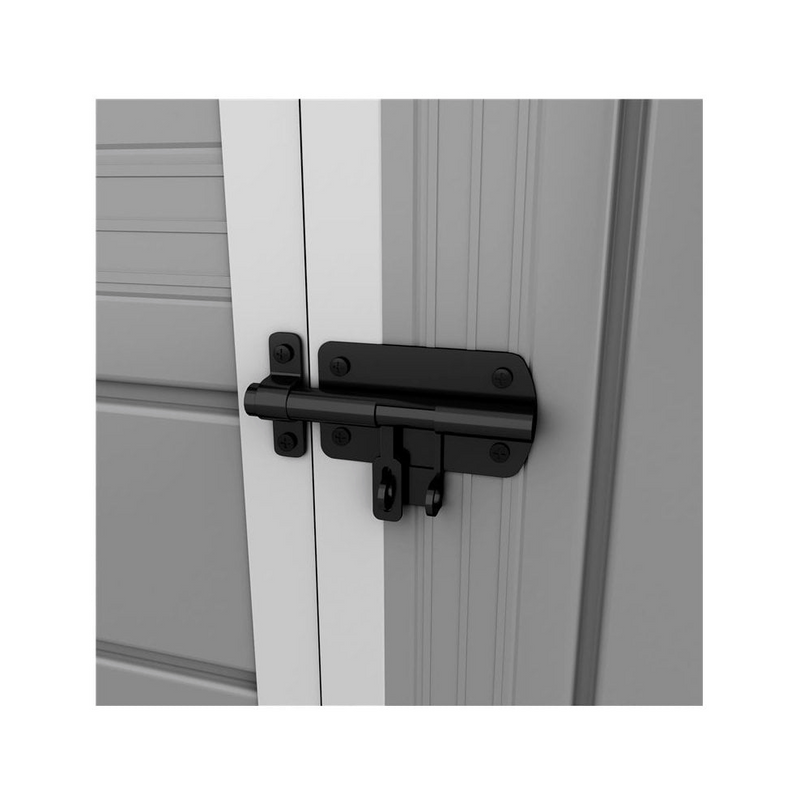 LOTUS VERITAS LEAN TO PLASTIC SHED LIGHT GREY WITH FLOOR 6X4