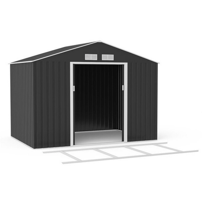 HERA APEX METAL SHED INCLUDING FOUNDATION KIT 9X6