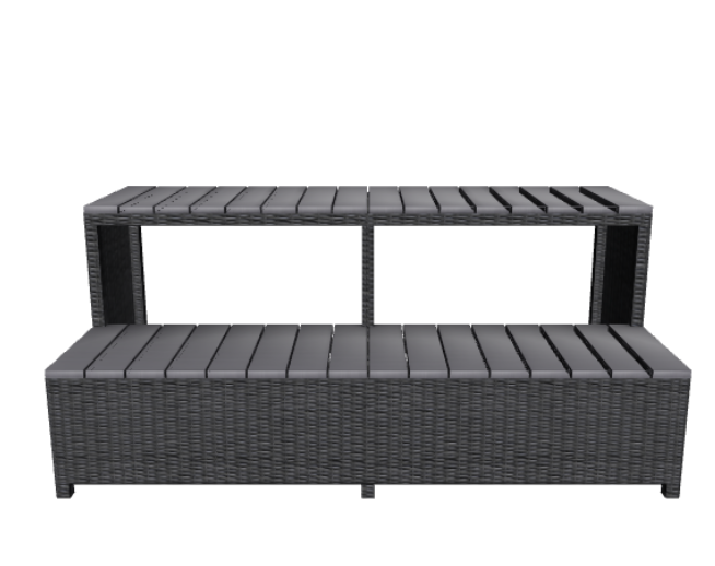 Straight Steps - To Fit Straight Edge Spas - Part Of Square Surround Furniture