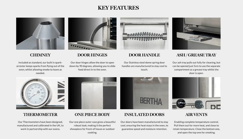 Bertha Professional X+ Charcoal Oven