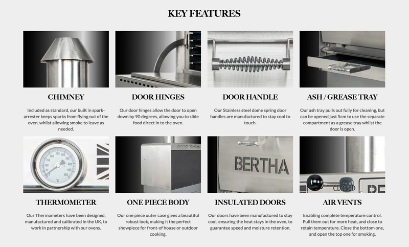 Bertha Professional X Charcoal Oven