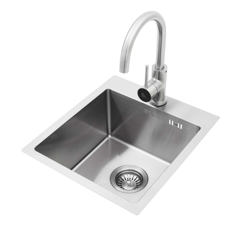 Bull Premium Stainless Steel Sink and Tap - 33x33cm