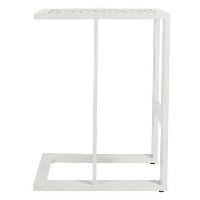 Mambo Del Mar All Weather Sofa Table – White with Patterned Top MAM-02-SOF1-P-W