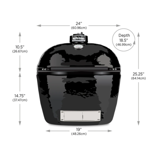Grillandia Outdoor Kitchen Whistler Burford 4 Burner, and Primo Ceramic Grill - 4m