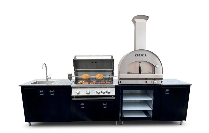 Whistler Burford 4 BBQ Outdoor kitchen & Bull Gas Pizza oven