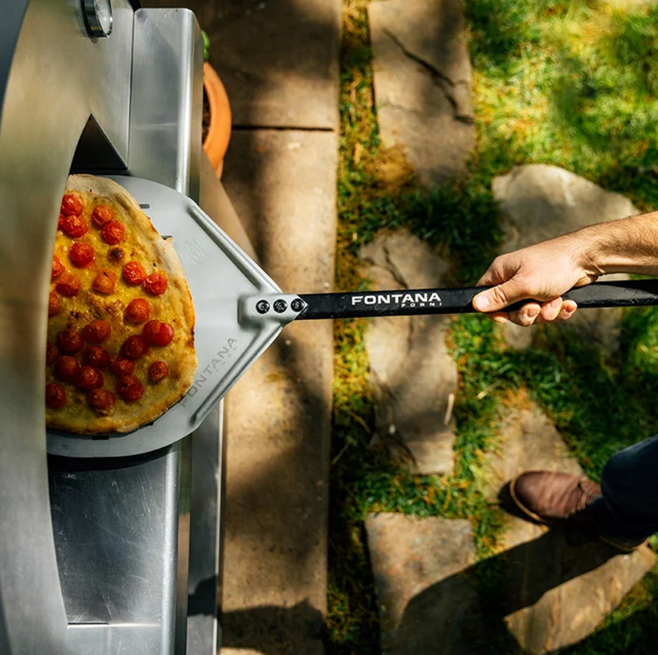 Fontana Lorenzo Wood Pizza Oven with Trolley - Rosso