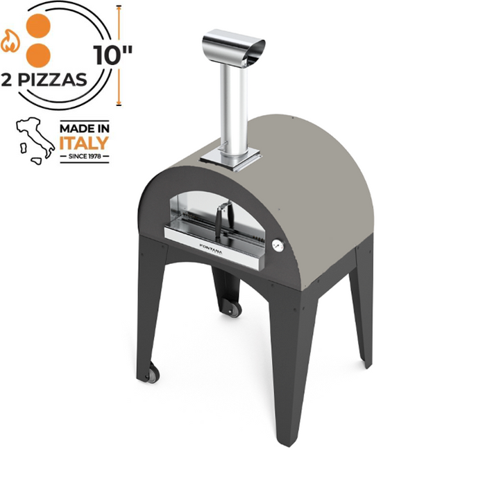 Fontana Lorenzo Pearl Wood Pizza Oven with Trolley