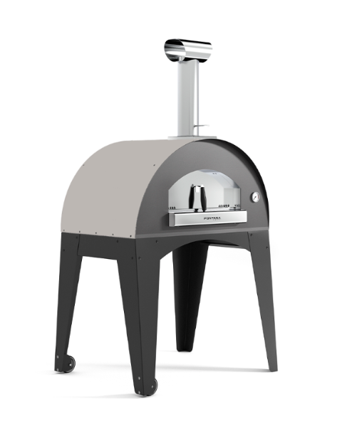 Fontana Lorenzo Pearl Wood Pizza Oven with Trolley