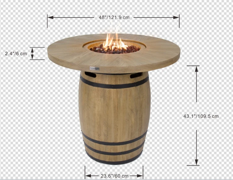 Lafite Barrel Fire Table