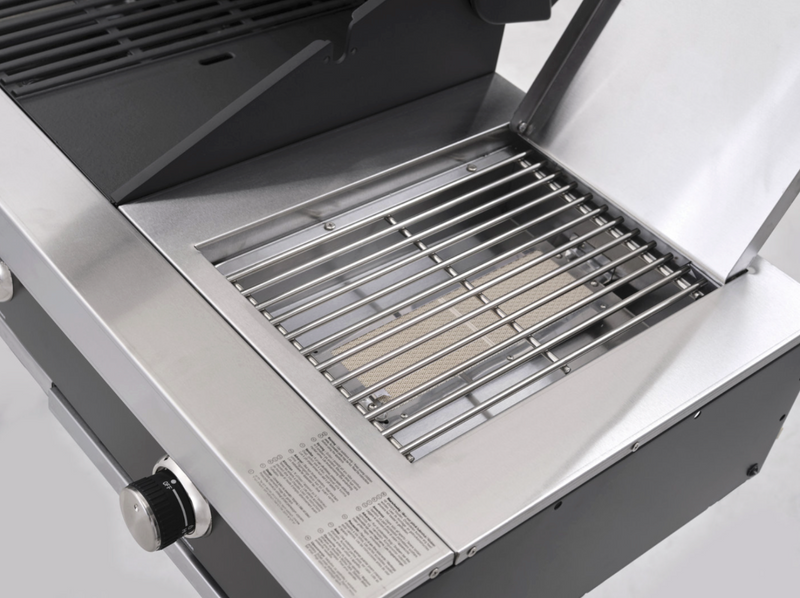 GrandPro Outdoor Kitchen with 3 Burner BBQ, Side Burner, Fridge, Sink and WaterFall - 3m