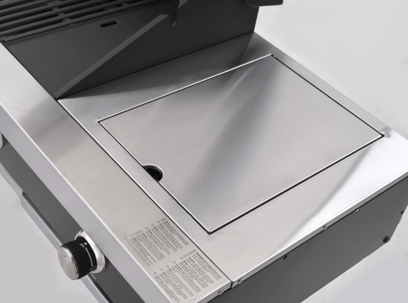 GrandPro Outdoor Kitchen with 3 Burner BBQ, Side Burner, and Fridge - 2.9m