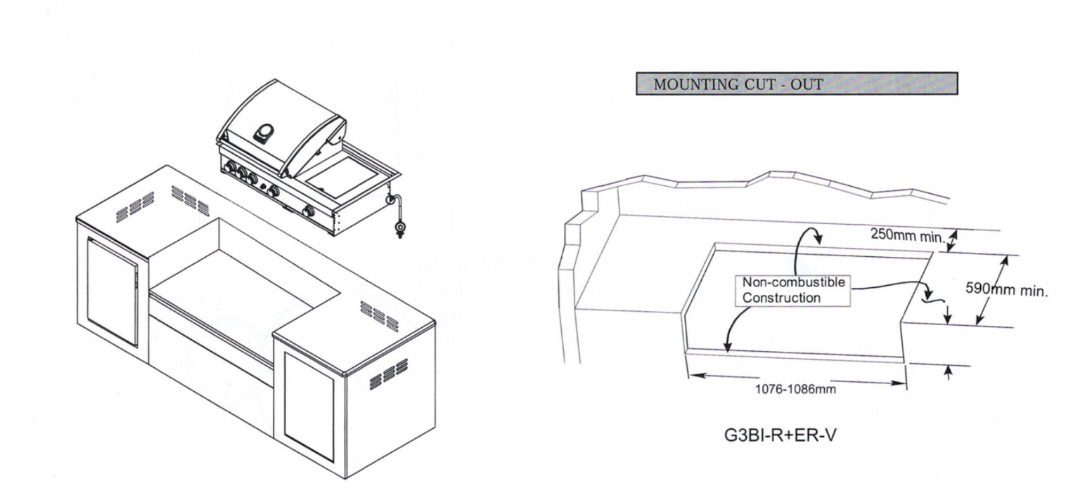 GrandPro Outdoor Kitchen 2M Series Maxim G3 & Side Burner