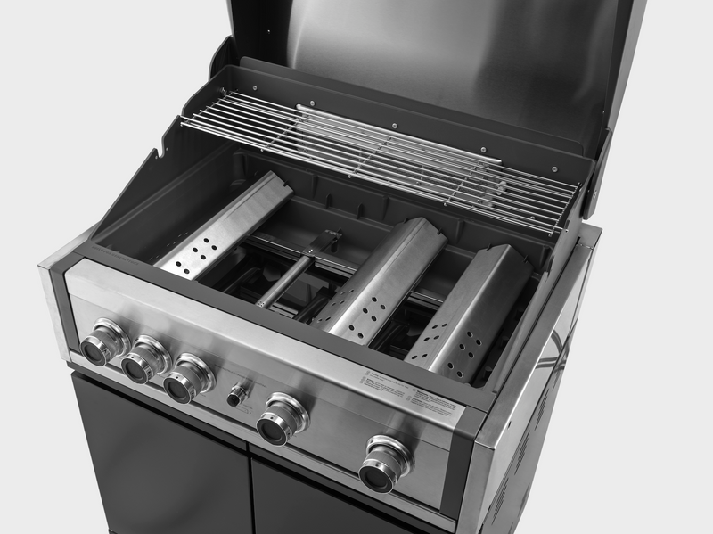 GrandPro Outdoor Kitchen with Elite Pro 4 Burner BBQ, Fridge, Sink and WaterFall - 3.4m