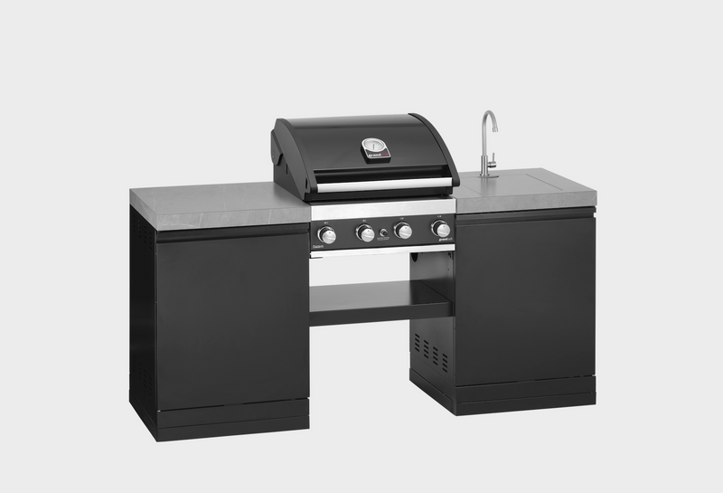 GrandPro Outdoor Kitchen with 4 Burner BBQ, and Sink - 1.9m