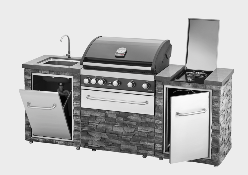 New GrandHall Maxim 5 burners G5 Stone Island Outdoor kitchen + Side burner