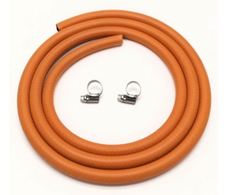BBQ Hose 8MM GAS HOSE 1 METRE + 2 JUBILEE CLIPS