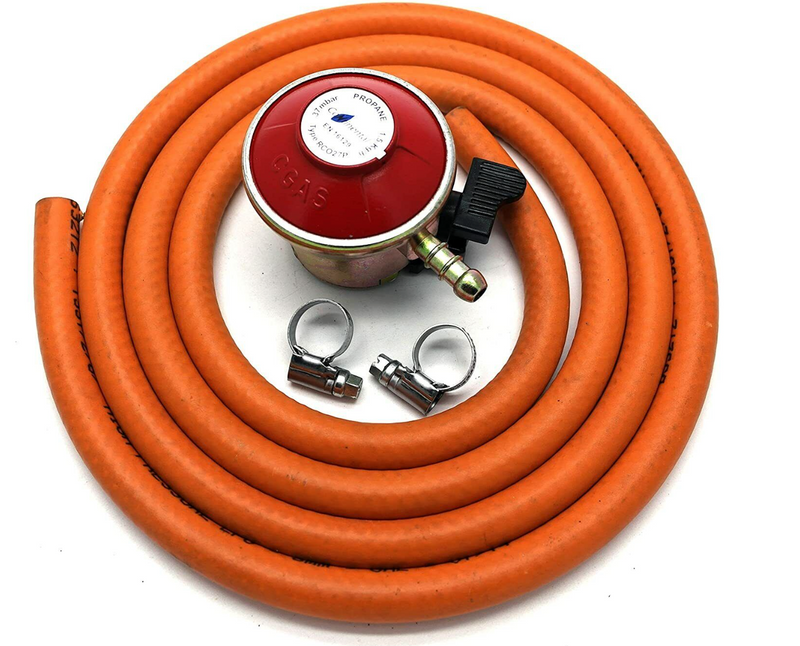 Propane Reg C/W 1mtr Hose & 2 Screw Clips (+header card)