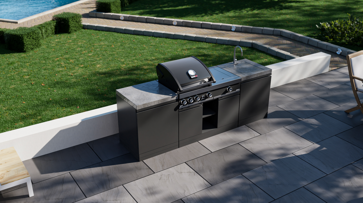 GrandPro Outdoor Kitchen 230 Series Maxim G3 & Side Burner + Sink