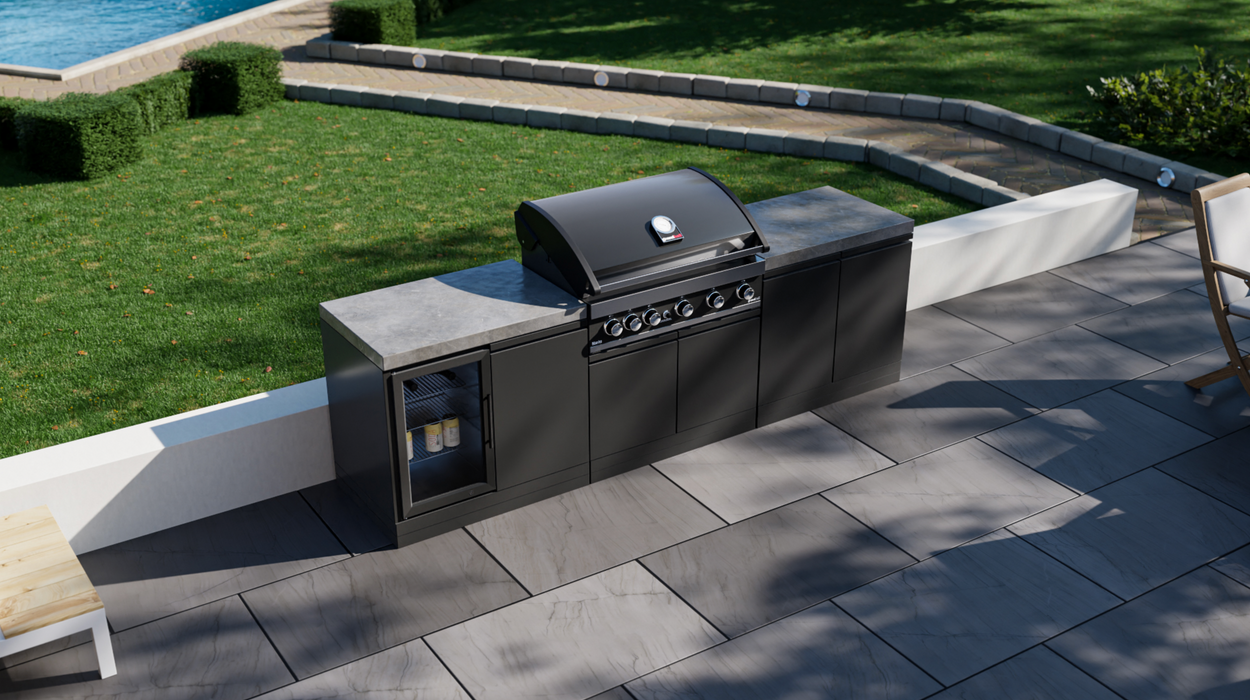 Contemporary Outdoor Kitchen 262 Series Maxim G5 + Fridge + Free Pizza Oven
