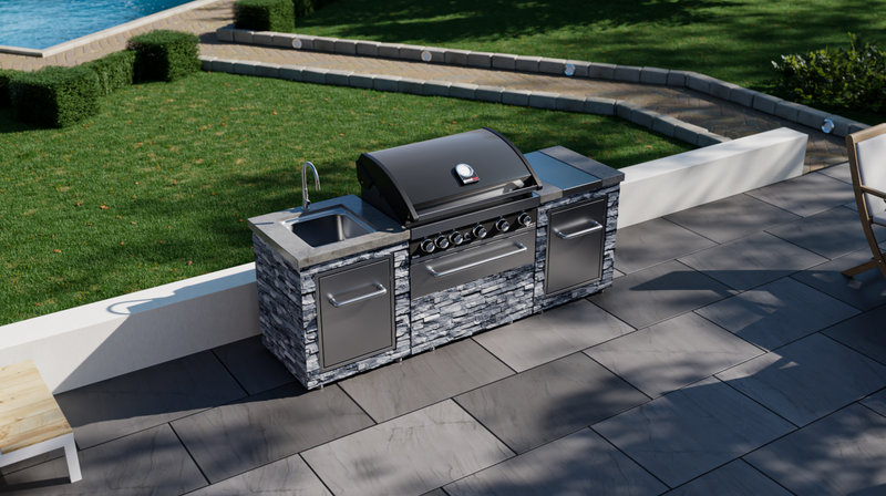 GrandPro Outdoor Kitchen with 5 burner BBQ,