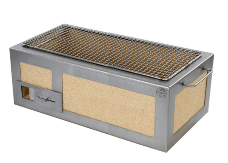 Medium Long Kasai Konro Grill with Stainless Steel Frame