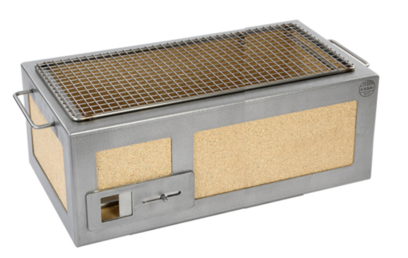 Medium Long Kasai Konro Grill with Stainless Steel Frame