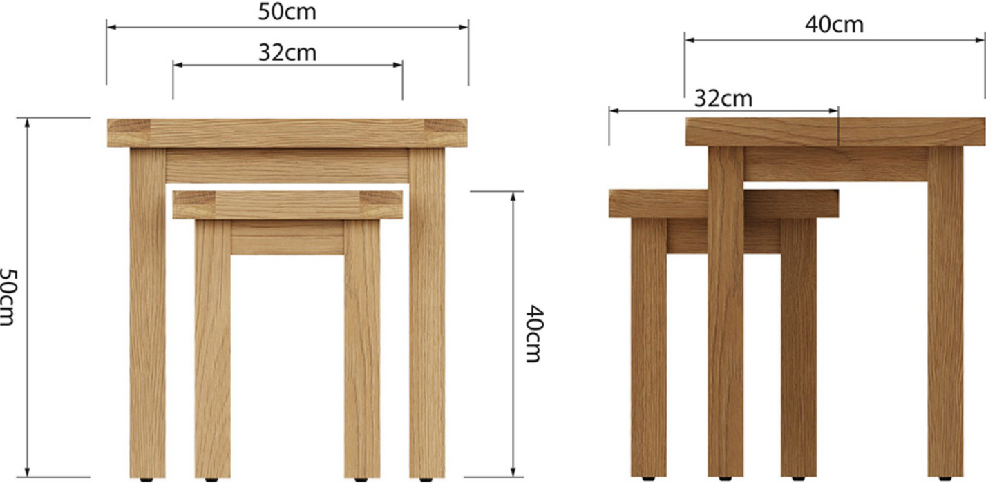 KETTLE NT Dining Nest of 2 Tables