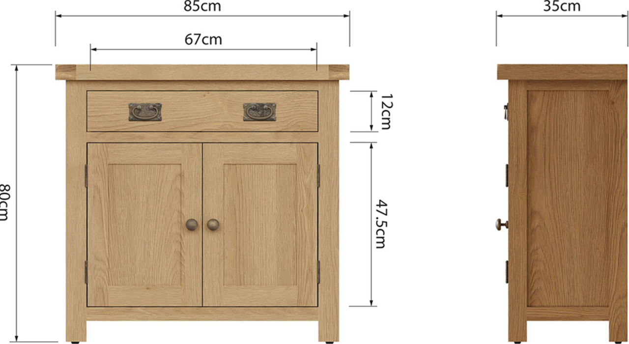 CO Dining & Occasional - Small 2 Door 1 Drawer Sideboard