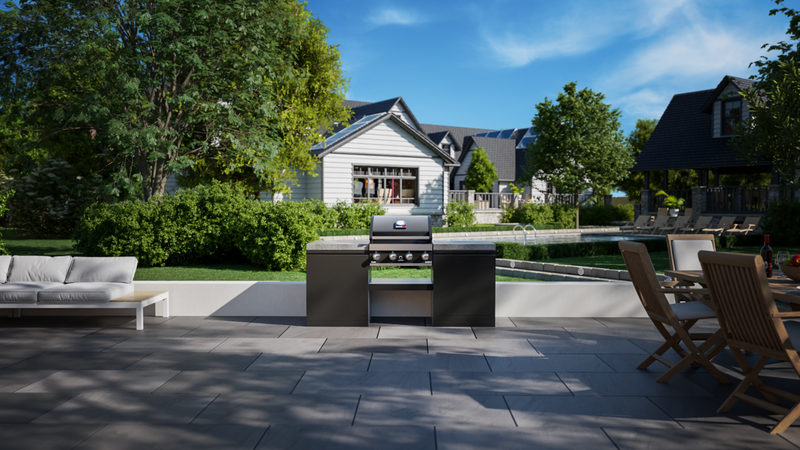 GrandPro Outdoor Kitchen with 4 Burner BBQ, - 1.9m