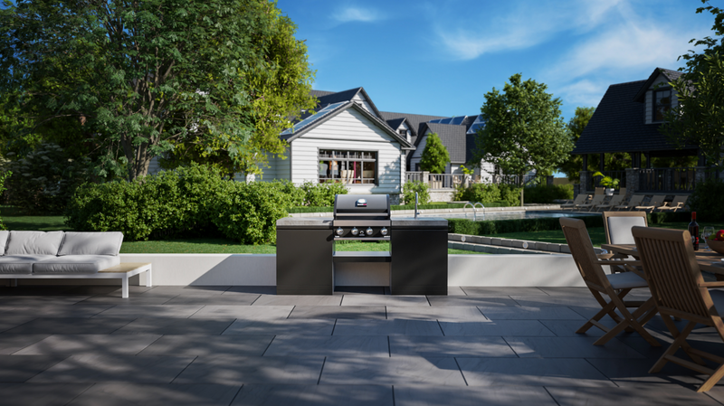 GrandPro Outdoor Kitchen with 4 Burner BBQ, and Sink - 1.9m