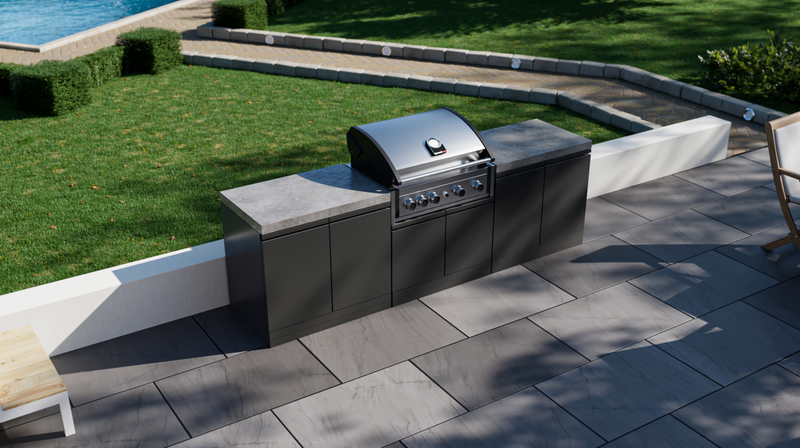 GrandPro Outdoor Kitchen with Elite Pro 4 Burner - 2.7m