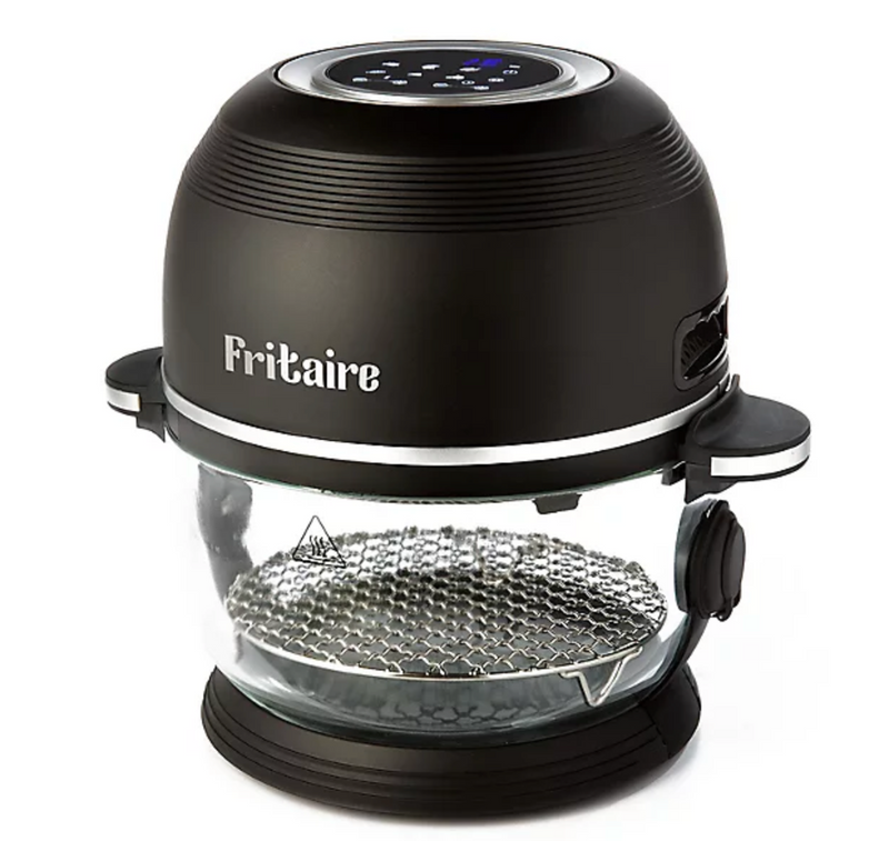 Fritaire - Black Air Fryer, Non-Toxic AirFryer for 3-5 people with 360 Visibility