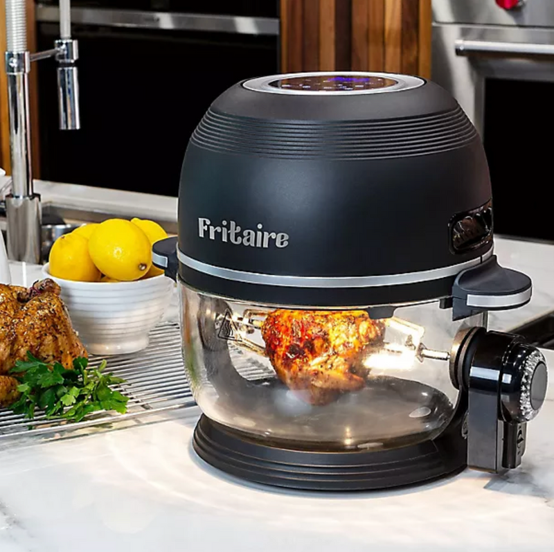 Fritaire - Black Air Fryer, Non-Toxic AirFryer for 3-5 people with 360 Visibility