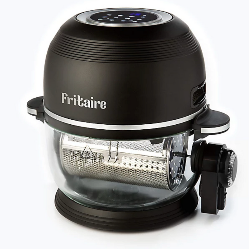 Fritaire - Black Air Fryer, Non-Toxic AirFryer for 3-5 people with 360 Visibility