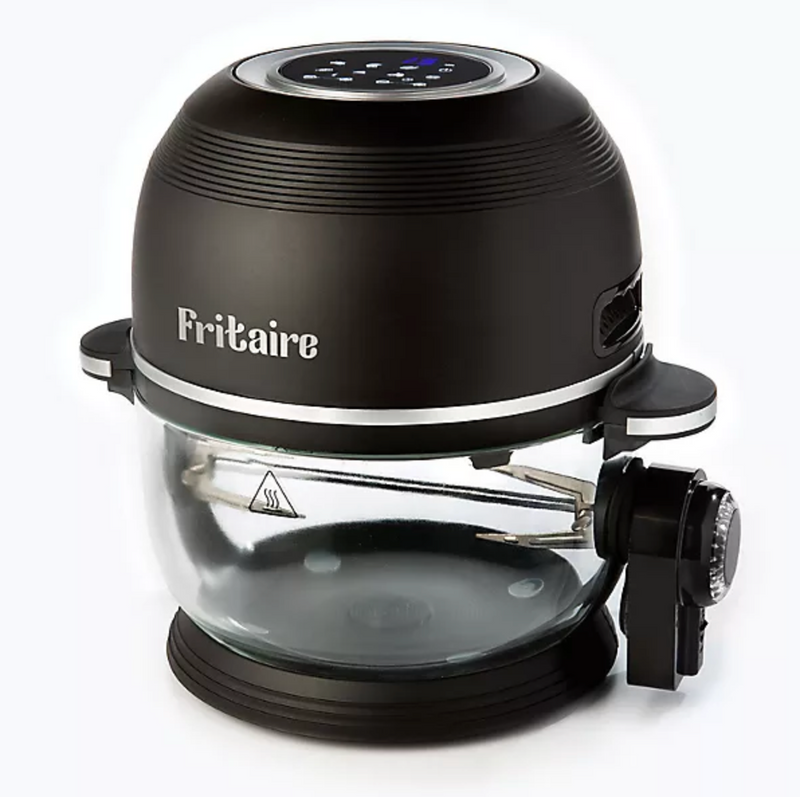 Fritaire - Black Air Fryer, Non-Toxic AirFryer for 3-5 people with 360 Visibility