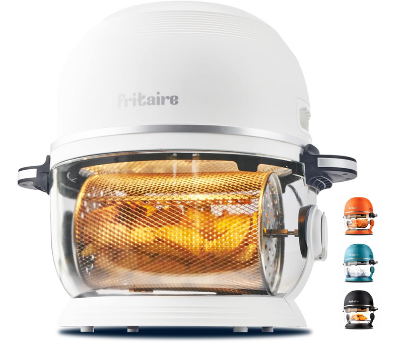 Fritaire - White Air Fryer, Non-Toxic AirFryer for 3-5 people with 360 Visibility