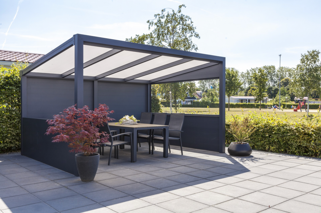 Ribolla Detached Terrace Canopy Grey - 406x400