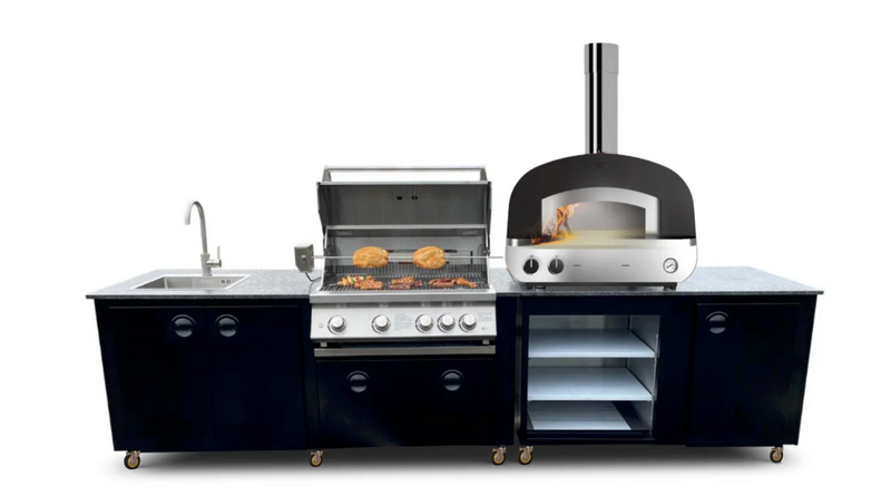 Outdoor kitchen Whistler Burford 4 BBQ & Piero Pizza oven 2.8M