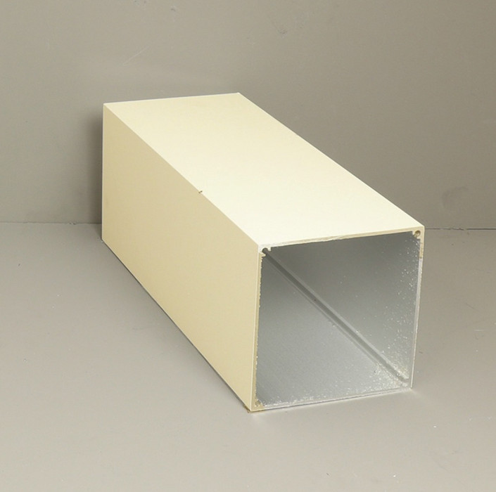 Tube square 110x110x6060mm Cream 9001