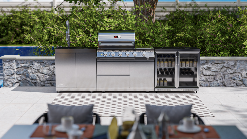 Whistler Outdoor Kitchen 4 Burner BBQ, Fridge, and Sink | 2.9Meters