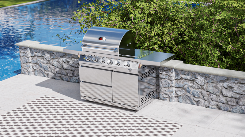 Whistler Cirencester 4 Burner Barbecue with Side Burner + Rotisserie + Cover