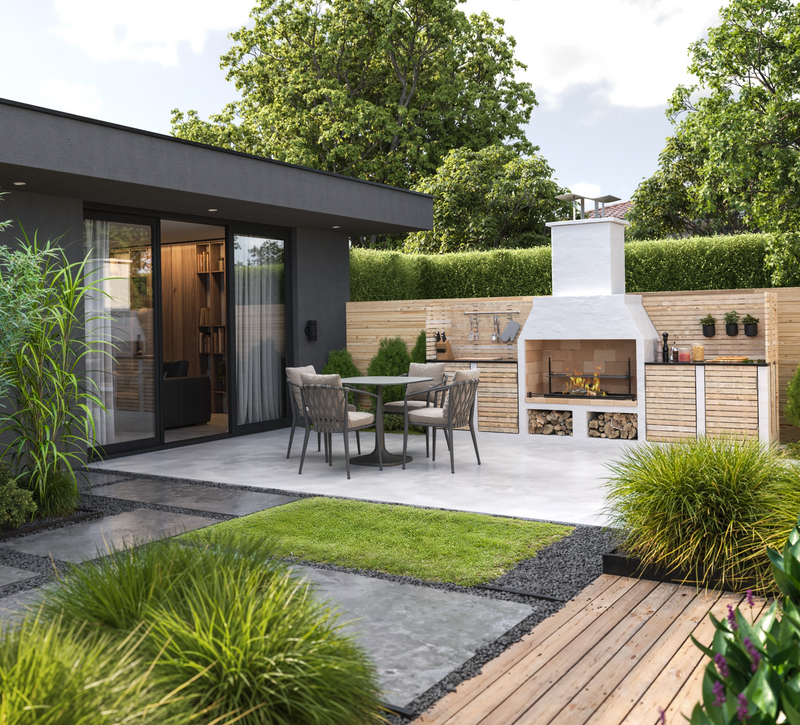 Volcanic Pumice Outdoor Kitchen Kingham