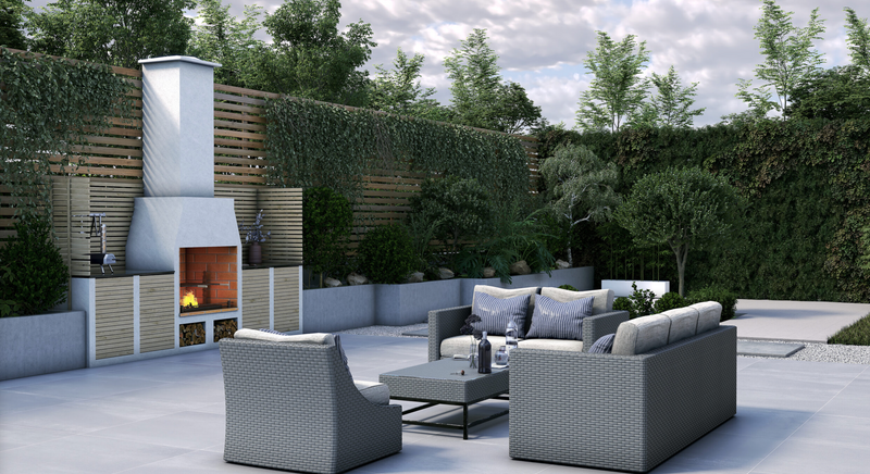 Volcanic Pumice Outdoor Kitchen Kingham