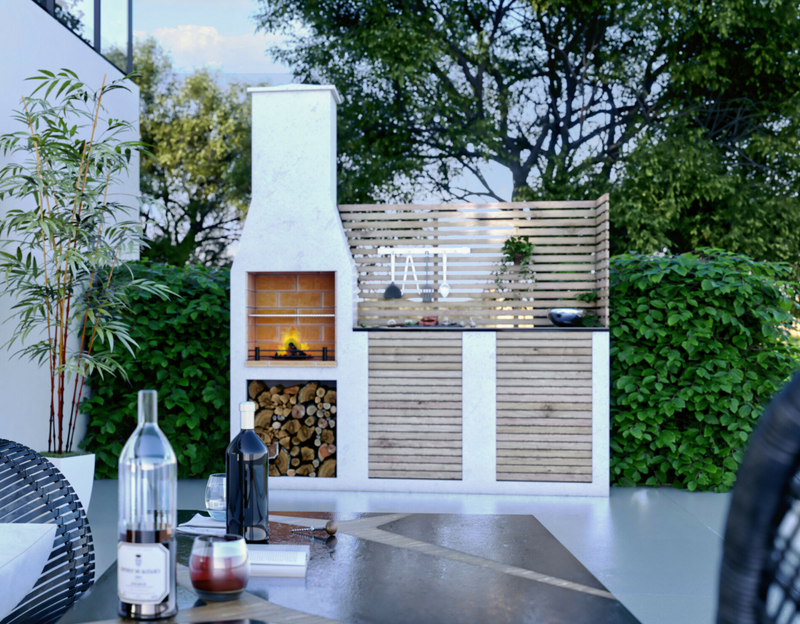 Volcanic Pumice Outdoor Kitchen Hale (right hand kit)