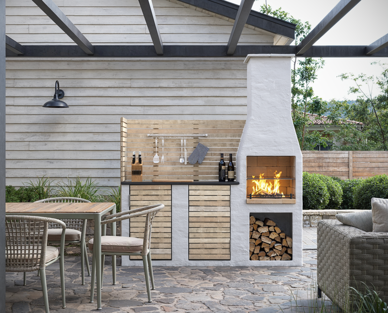 Volcanic Pumice Outdoor Kitchen Hale (left hand kit)