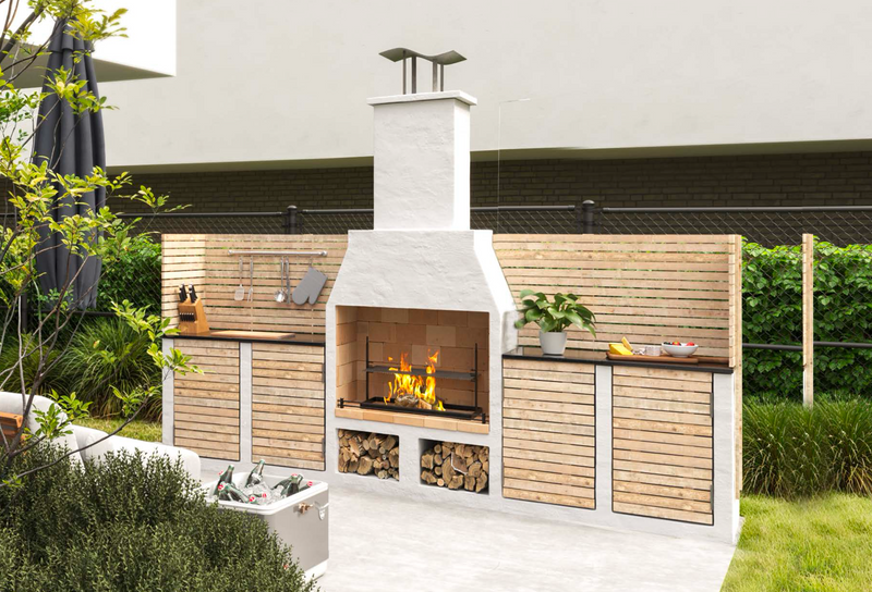 Volcanic Pumice Outdoor Kitchen Kingham